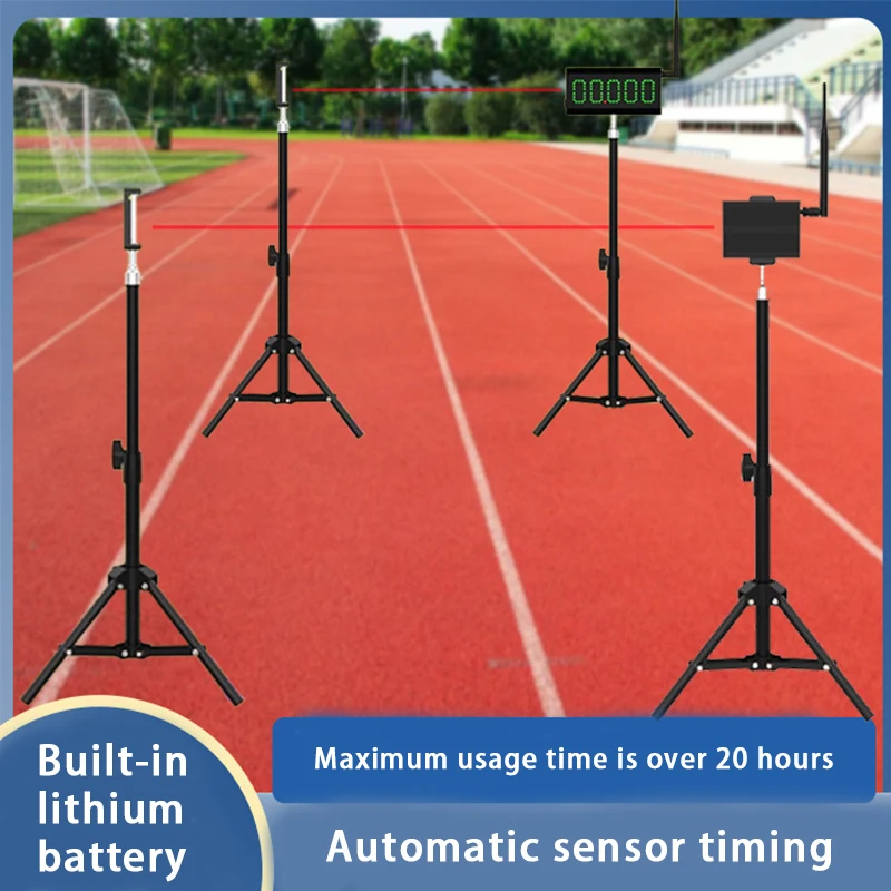 YIZHI Wireless Laser Timer for Training, LED Stopwatch Race Clock Multi-segment Measurement Running Speed Timer