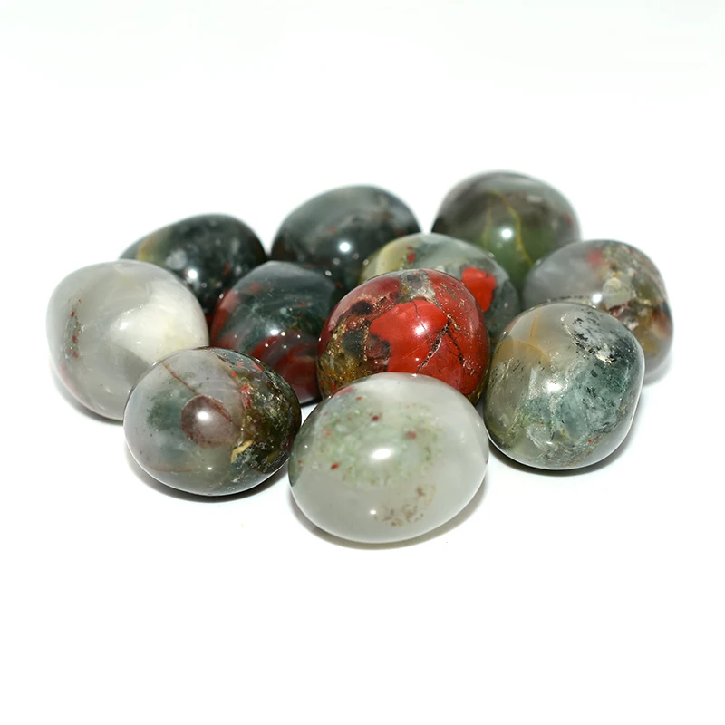 Wholesale 20-30mm Natural African Blood Agate Tumbled Stone Feng Shui Style for Home Buddha Buddhism Decor