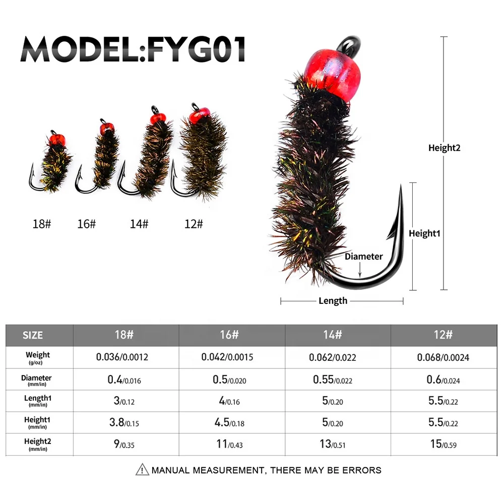 20pcs/bag High Quality Fly Fishing Hooks Insect Bait Trout Bass Fishing Tackle Fly Fishing Lures