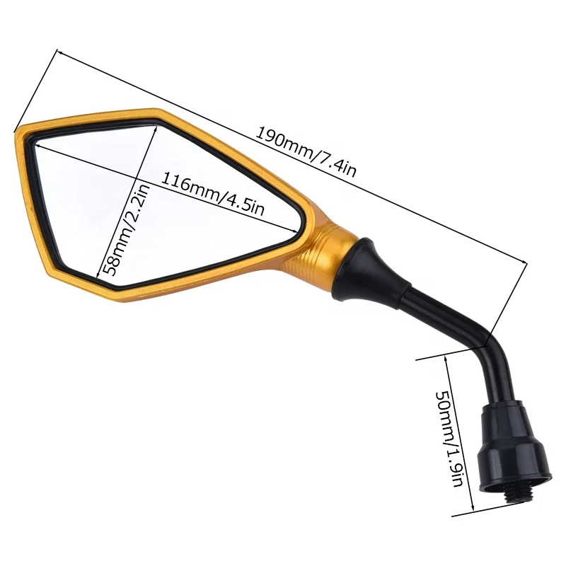 10mm Mirror Hole Universal Motorcycle Rearview Mirror For Back Stripes