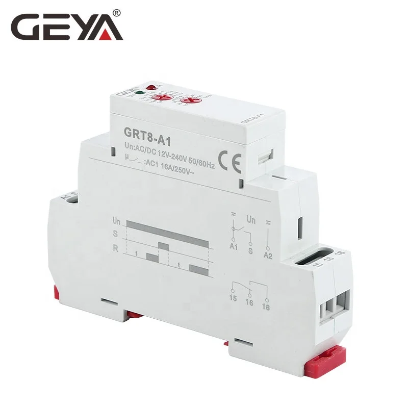  Электронное реле задержки времени GEYA GRT8-A1 AC/DC12V-240V 16 А CE CB