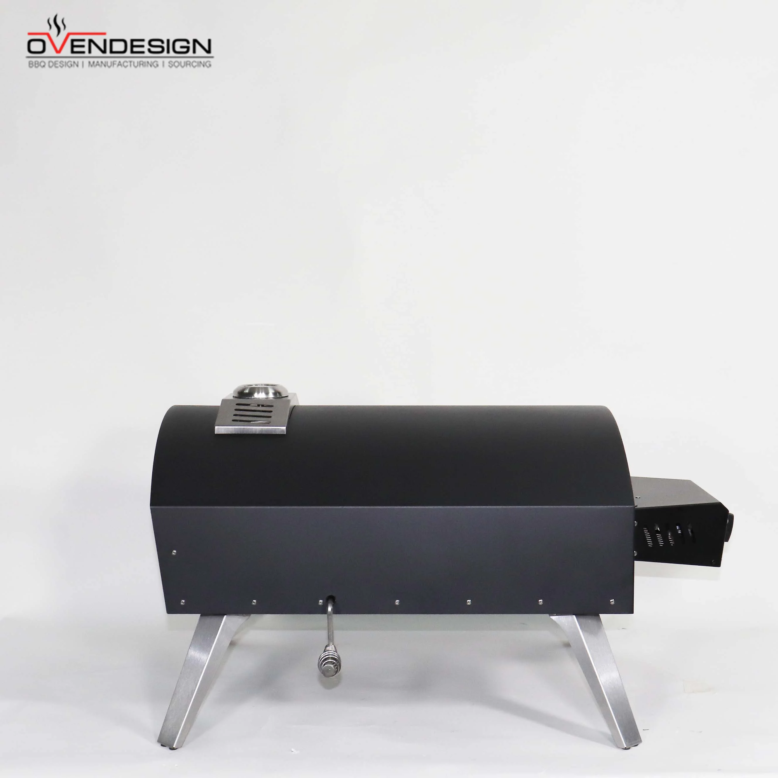 The Best 16 Inch Household With Foldable Legs Pizza Oven Gas Type Manually Rotate Italian Pizza Oven With Built-In Thermometer