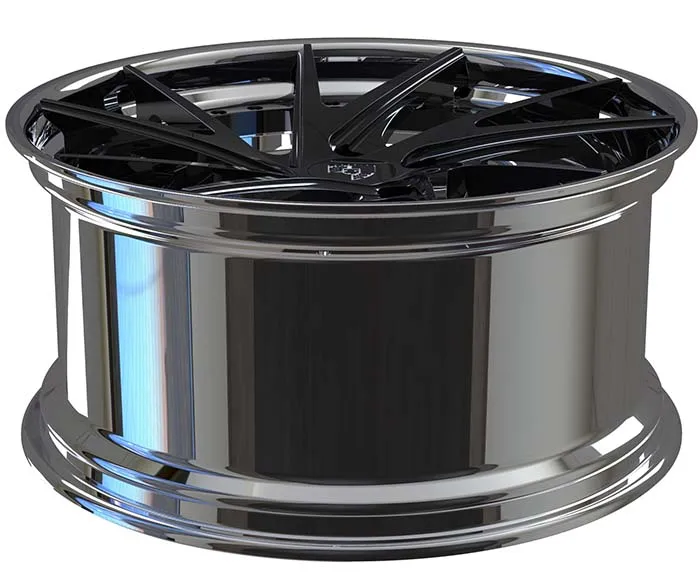 Gloss Black Face and Polished Barrels 19 20 21 22 Inches Custom 2-PC Forged Rims for Porsche Cayenne 991 Gts 3