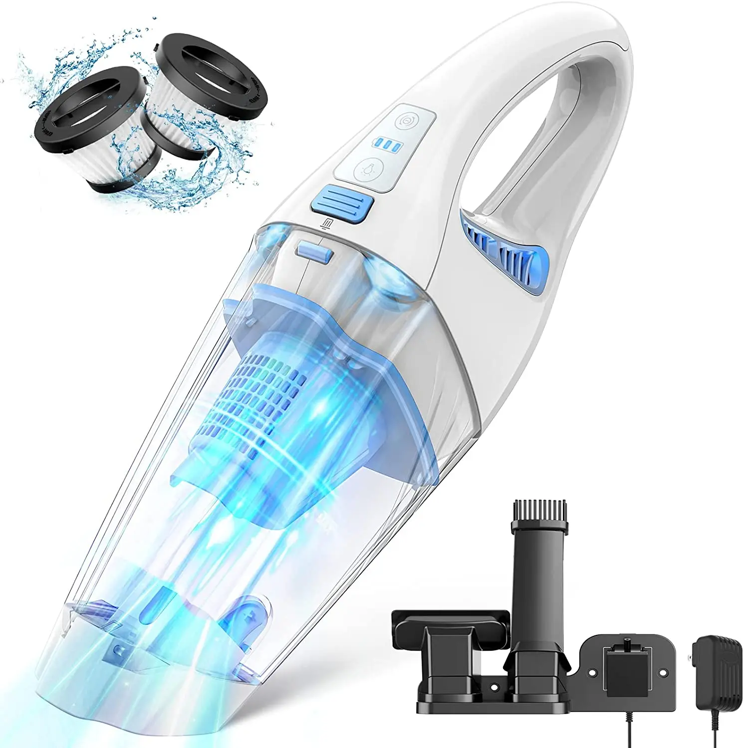 Car Handheld Vacuum Cordless Portable Rechargeable Cordless Handy Vacuuming With Strong Suction For Car And Home Use