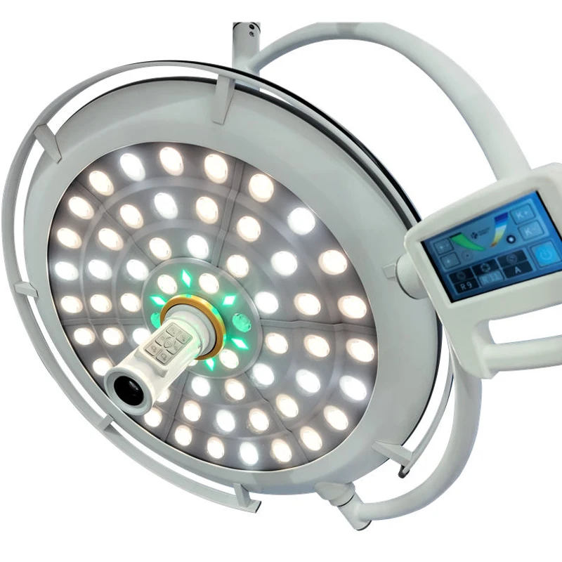 Double Dome Ceiling Shadowless Lamp With Camera Hikvision 1080p Monitor Light For Hospital Clinic