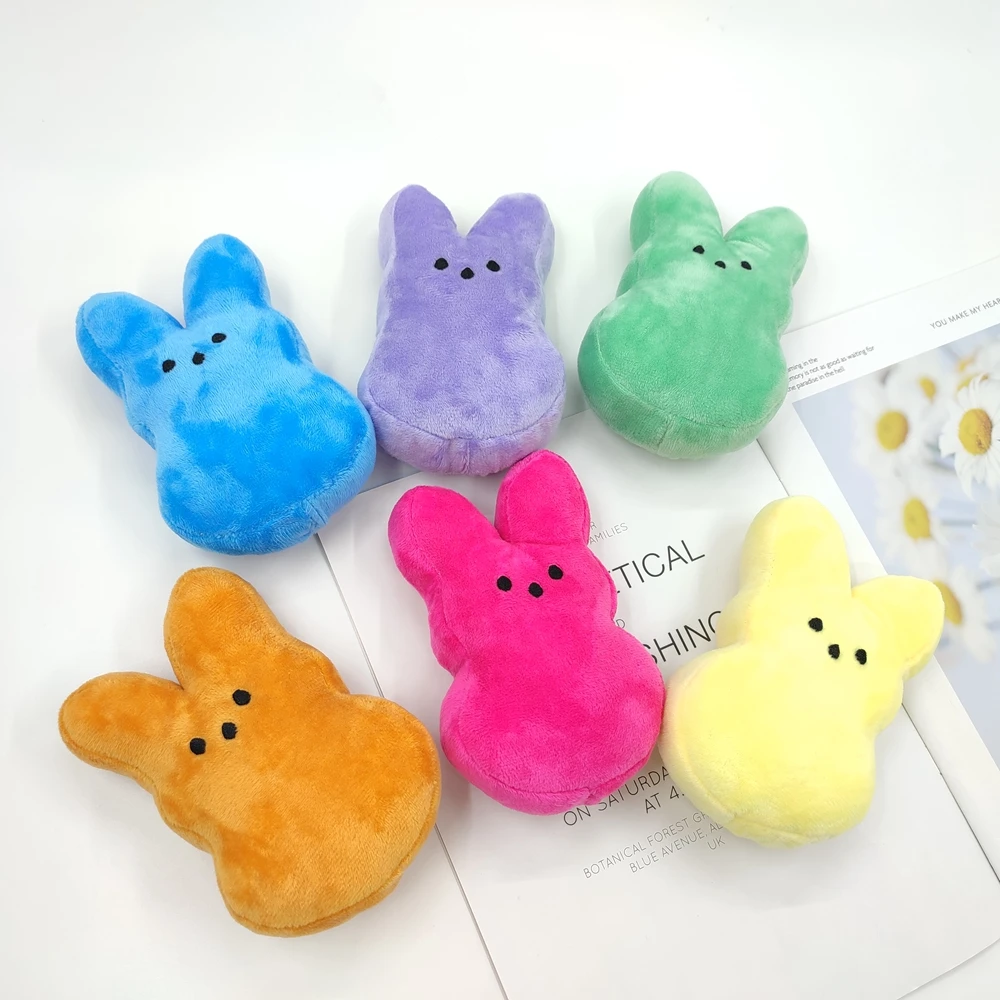 Dropshipping Easter Gifts 15cm Peep Stuffed Plush Toy Bunny Rabbit Mini Rabbit Plush Bunny Toy