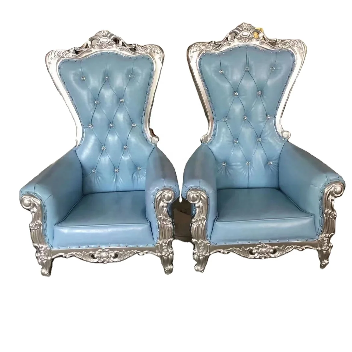 High Quality Luxury Child Throne Chair Wood Carved Indoor  Commercial Furniture Banquets Dining Living Room-Fabric