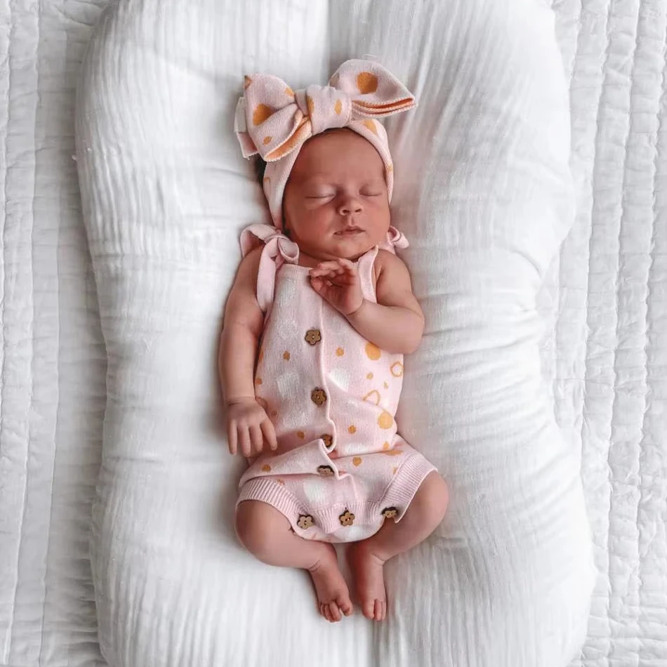 2024 New Style Soft Candy Spot Tie Jacquard Babi Knitted Bodysuit Baby Cotton Knit Romper