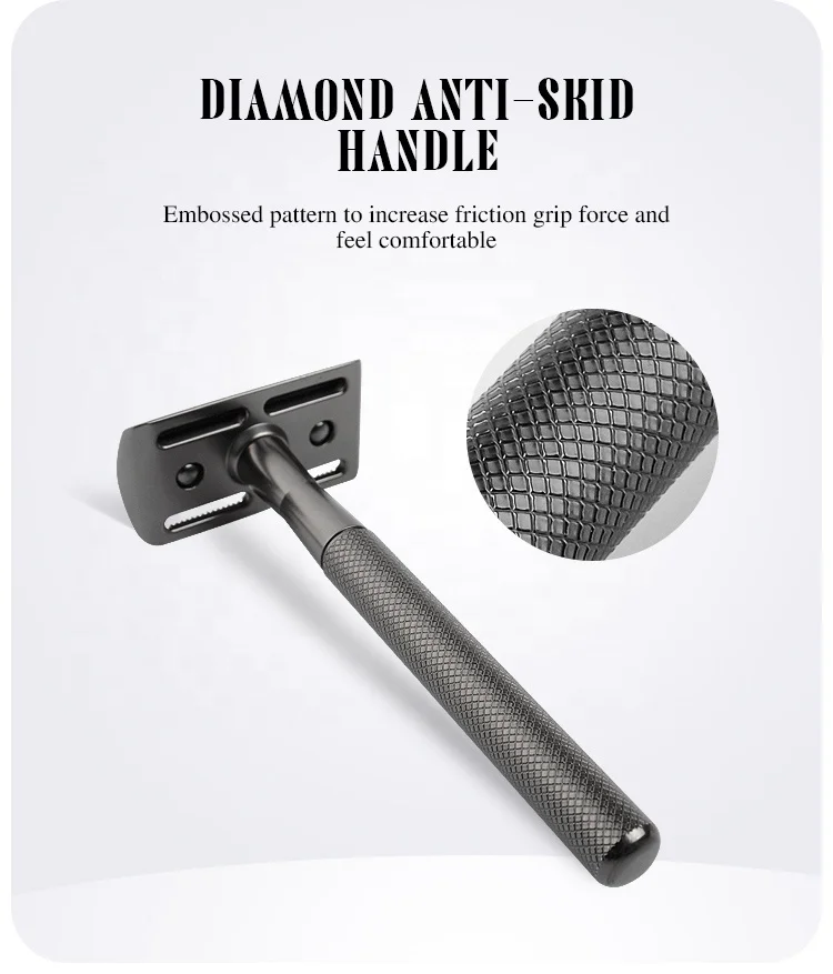 Металлическая Безопасная бритва с двойной кромкой, готовая к отправке, безотходная, экологически чистая Бритва для лица