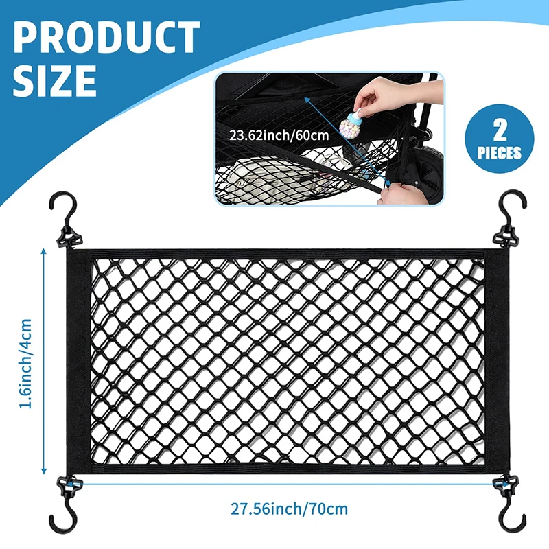 OEM Factory Cargo Net for Heavy Duty Stroller Wagon Stretchable Pocket Large Storage Mesh Net for Folding Wagon Cart Accessories