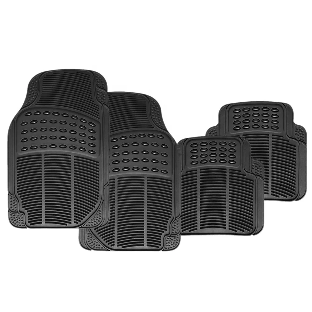 Tirol Wholesale Top Quality Anti Slip Rubber Cheap PVC Universal Car Floor Foot Rug Mats 4 Pieces Waterproof for Car SUV