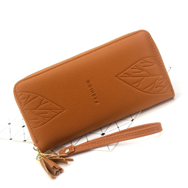 Promotion Cheap High Quality PU Leather Wallet Women With Debossed Logo