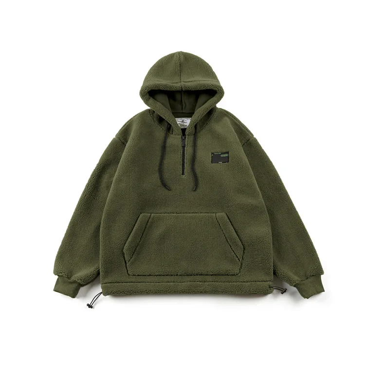 Теплые кашемировые толстовки с капюшоном, оптовая продажа, высокое качество, плотная ткань, большие мужские Зимние флисовые толстовки с 1/4 на молнии