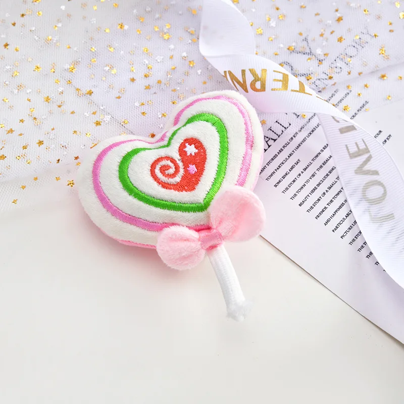 New love lollipop cotton doll handmade DIY hairpin plush brooch accessories material Keychain pendant