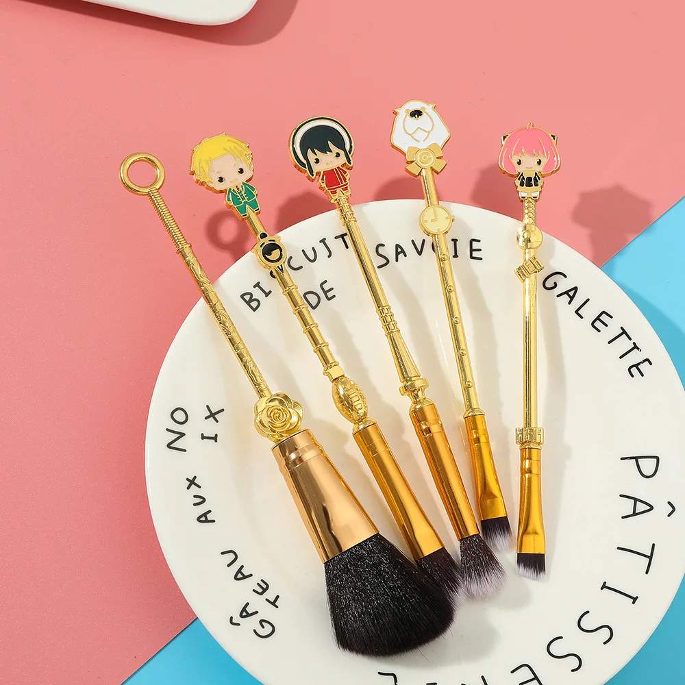 Spy x Family Makeup Brushes Anime Anya Yor Forger Merch Foundation Eye Shadow Concealer Highlight Eyebrow Brush Set