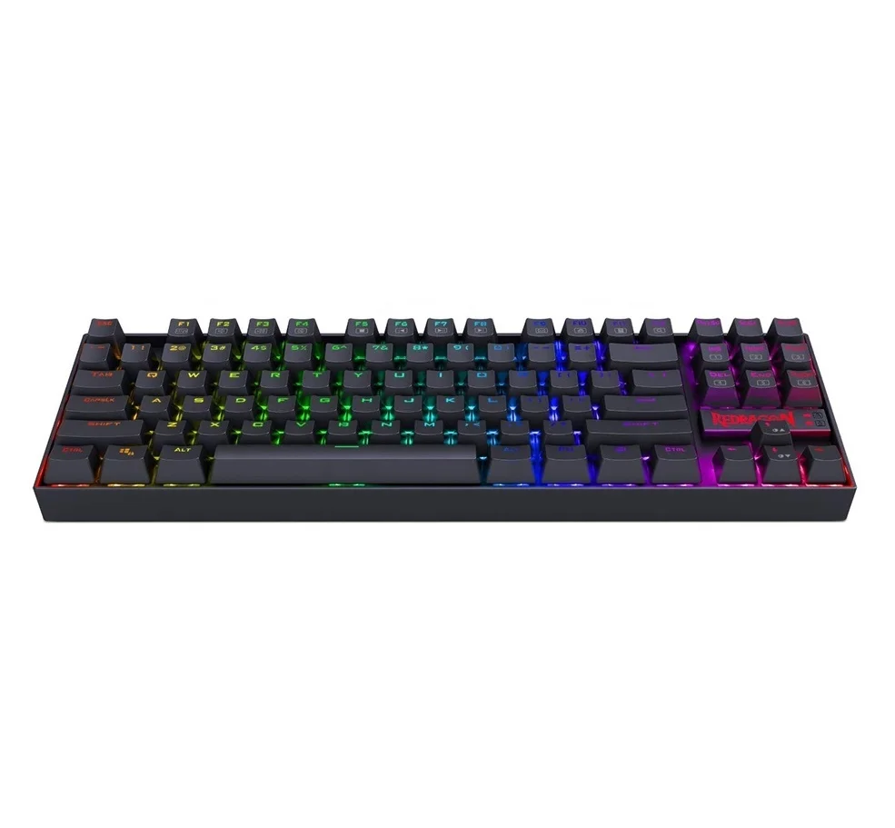 Red ragon K552 RGB Backlighting Mechanical Gaming Keyboard 87 Keys Blue Switches Backlit Keyboard For Gamer