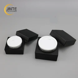 Low Profile 0.5oz 1oz 2oz  Cosmetic Container Matte Black Square Acrylic Jar for Facial Cream 15ml 30ml 50ml UV Nail Gel Jar