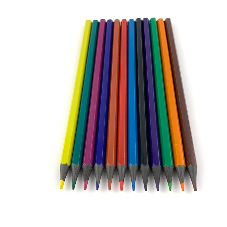 Chinese High Quality 12 Pieces 7 Inch Recycled Plastic Colour Pencil in Color Box