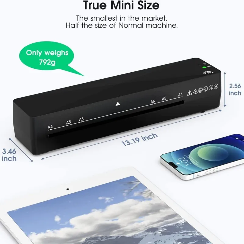 Portable Mini A4 A5 A6 Warm UP Faster Plastificadora Automatic Hot and Cold Laminator Machine