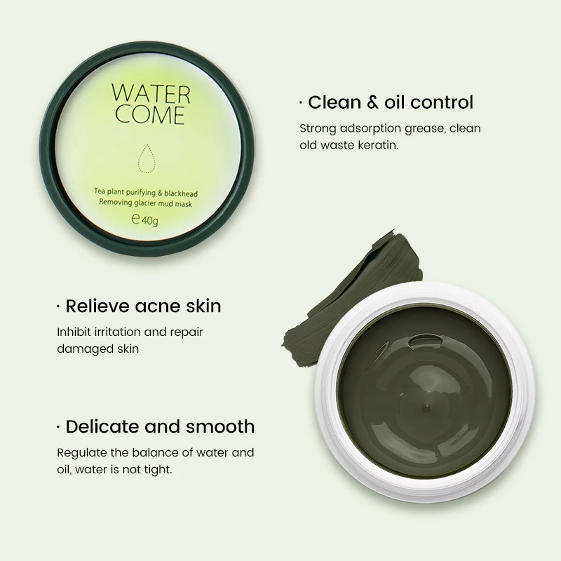 Wholesale 40g  4pcs Moisturizing Deep Cleaning Anti-acne Clay Mask Collagen Brightening Mud Facial Mask