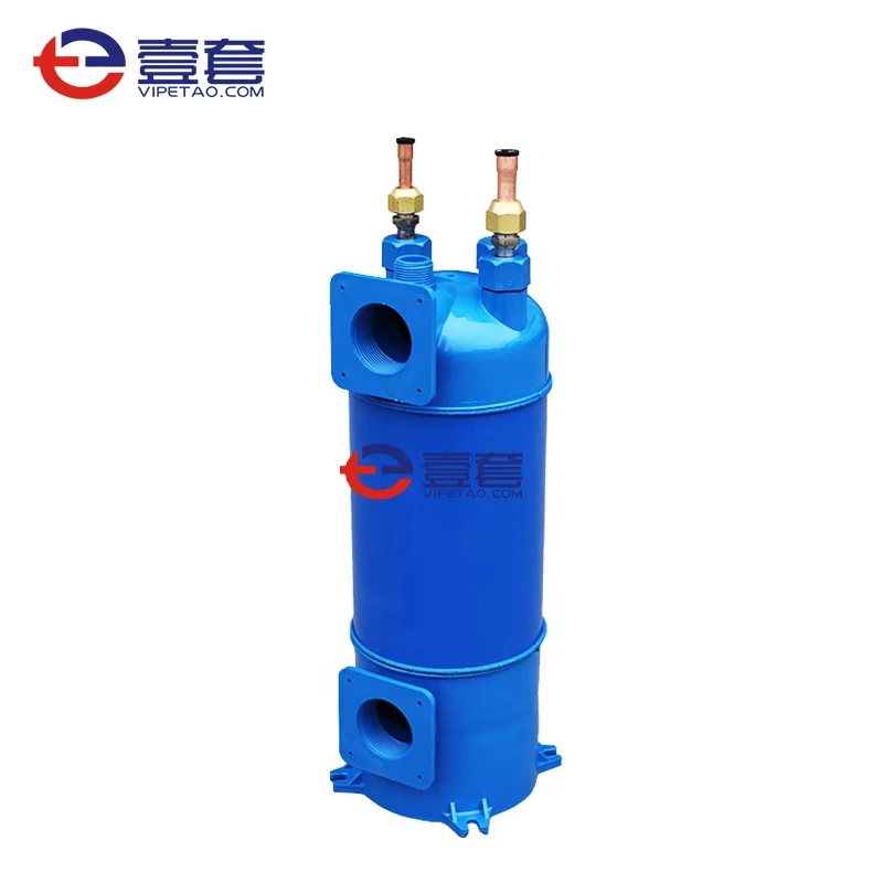 Swimming Pool Heat Pump Titanium Tube pvc shell Heat Exchanger aquarium chiller evaporator