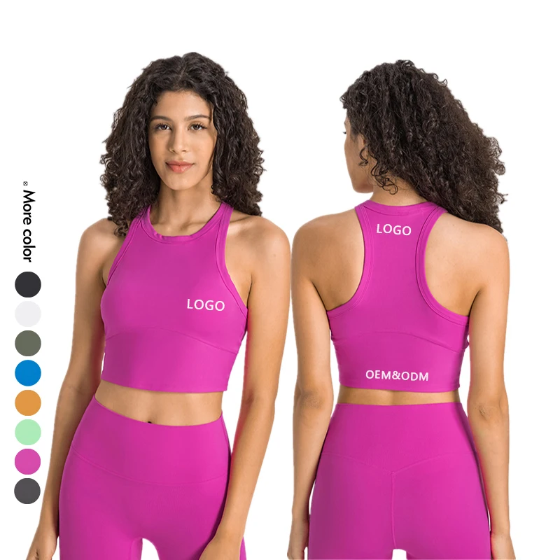 Xsunwing Women Compression Quick Dry Supportive Yoga Bra gym Training crop tops Activewear Naked Feeling buttery soft sports bra