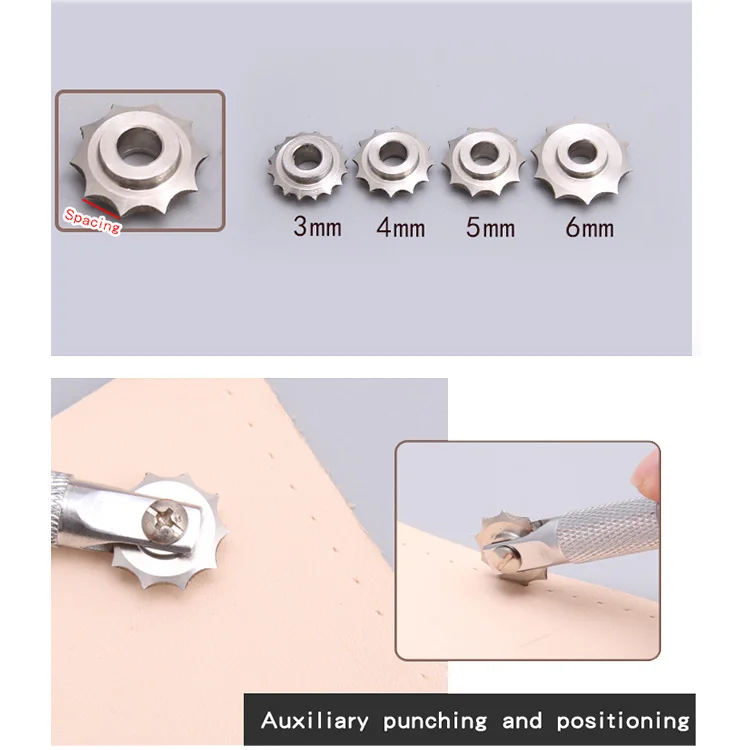 High Quality DIY Handmade Leather Craft Tool Spacing Wheel