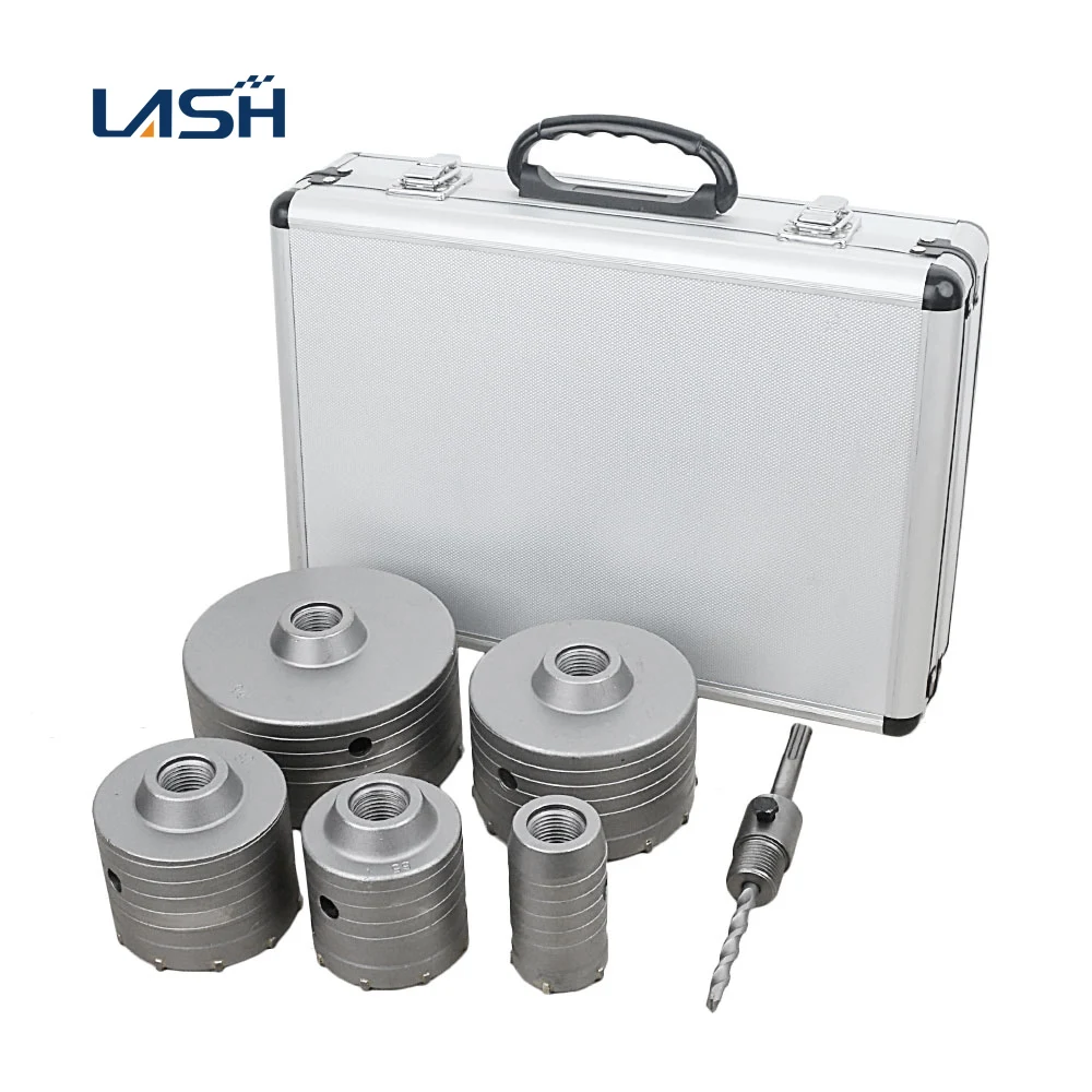 SDS PLUS/SDS Max Shank 30-100mm Concrete Hole Saw Electric Hollow Core Drill Bit Set