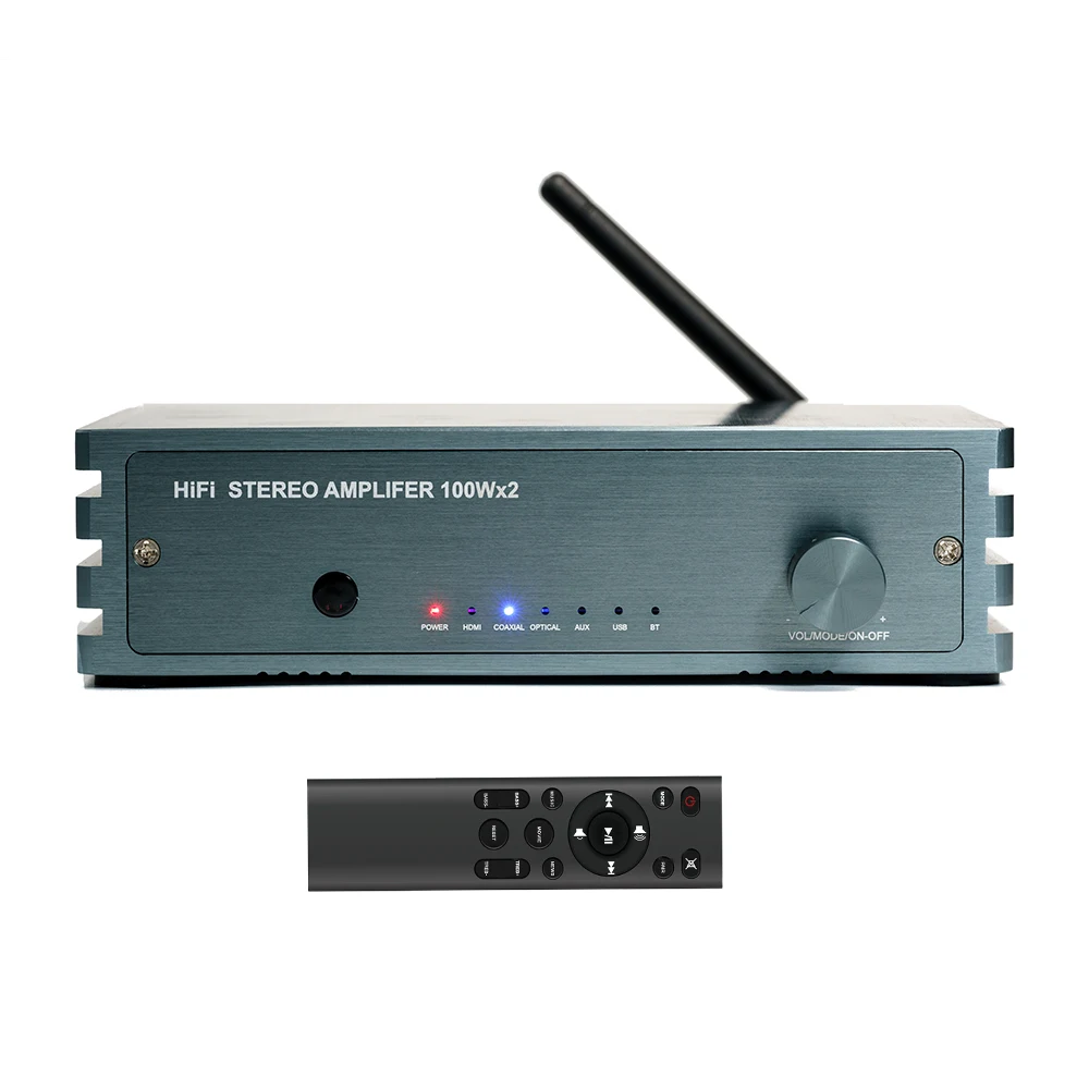 Samtronic TPA3116 2.0ch BT 5.0 Class D 100W+100W Digital HIFI Power Amplifier For home theatre system