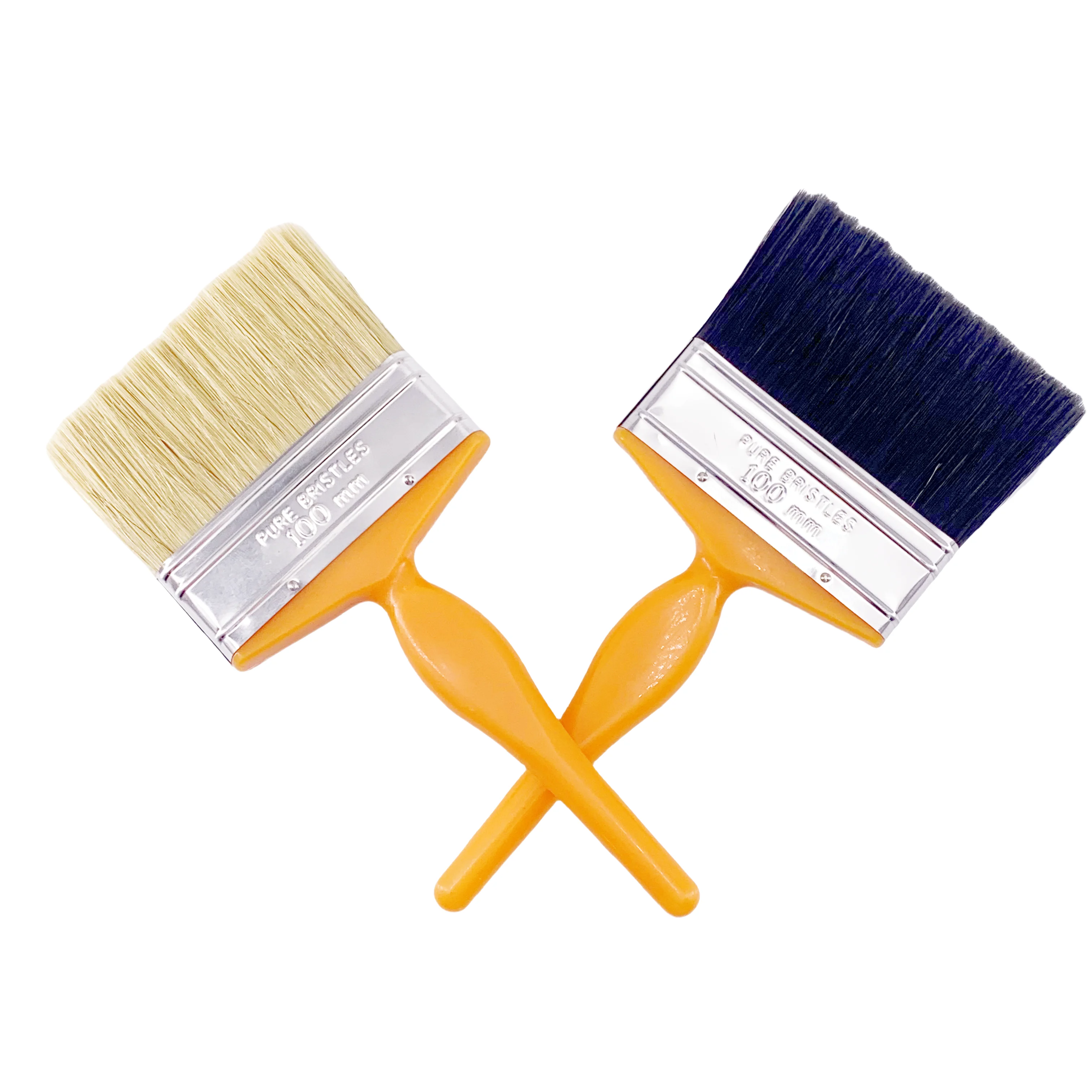 Hot Sales China Manufacture 4 inch Bristle Brushes Yellow Plastic Handle for wall painting
