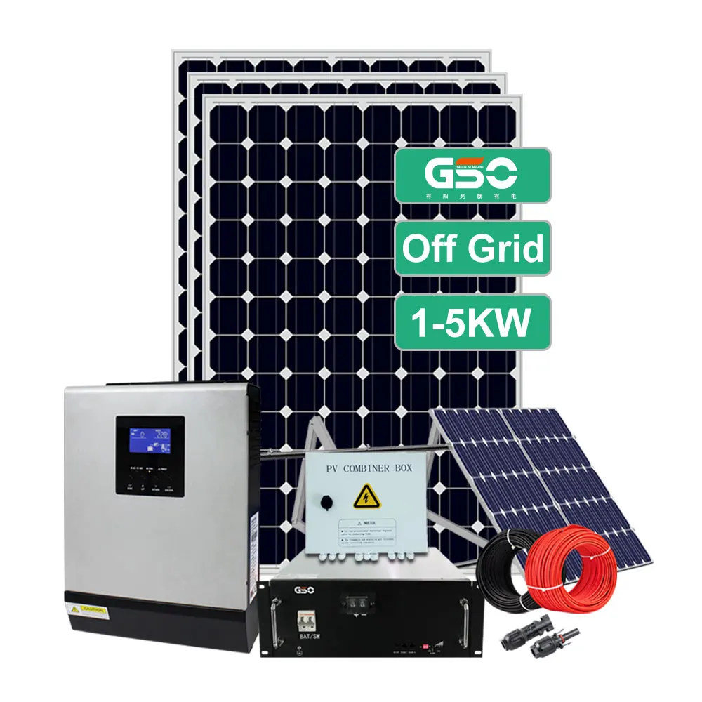 GSO 2kw off grid solar panel power system for home