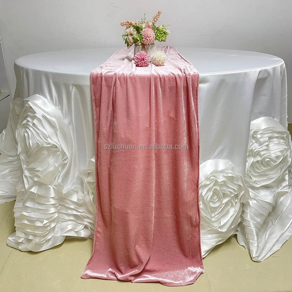 Wholesale dark green wedding custom table runner velvet runner turkish table runner christmas tablecloth