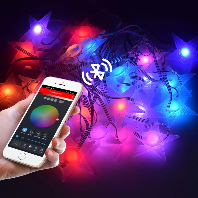 RGB меняющая цвет резиновая проволока для внутреннего помещения наружное Рождественское украшение умные сказочные огни Светодиодная оконная