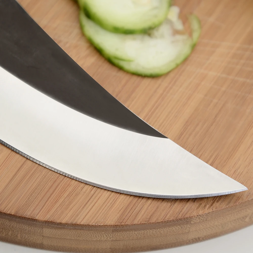 Online Store hot sale Chinese butcher knife 5MM razor sharp handmade pocket hunting knife outdoor with leather sheath