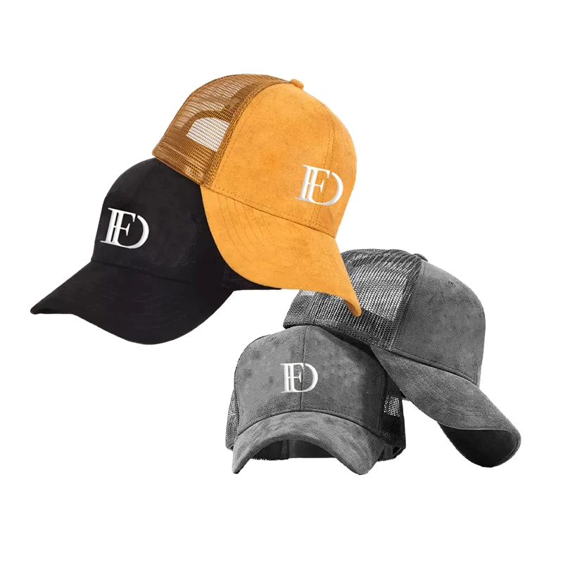 ODM OEM 6 Panel Embroidery Breathable Suede Mesh Wholesale Sports Outdoor Travel Trucker Hat