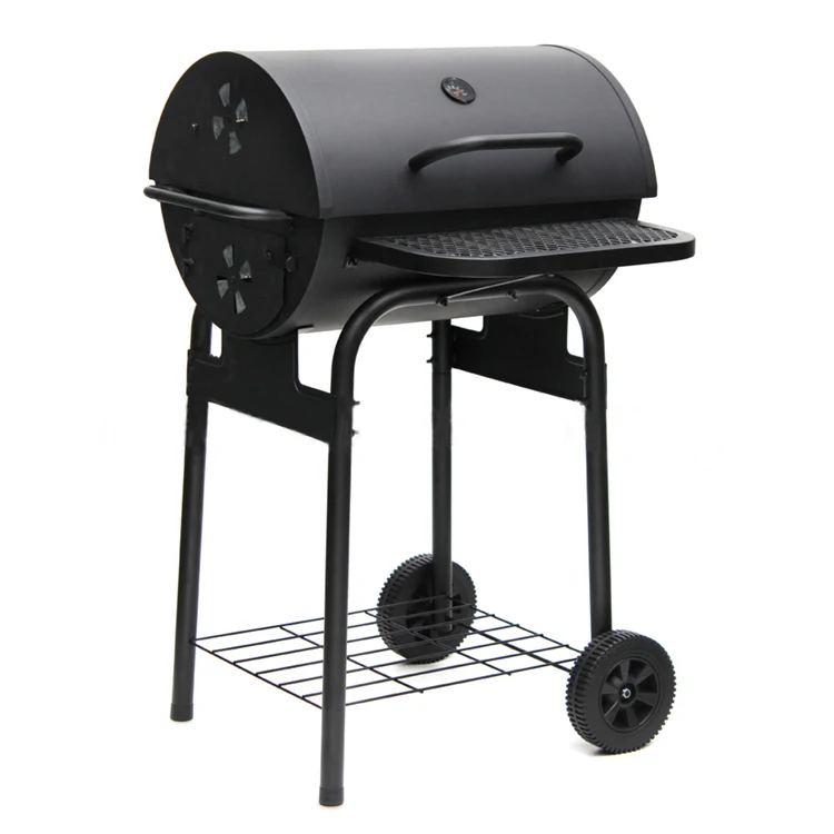 Wholesale Outdoor Travel Single Barrel Smoker Bbq Grill With Side Table