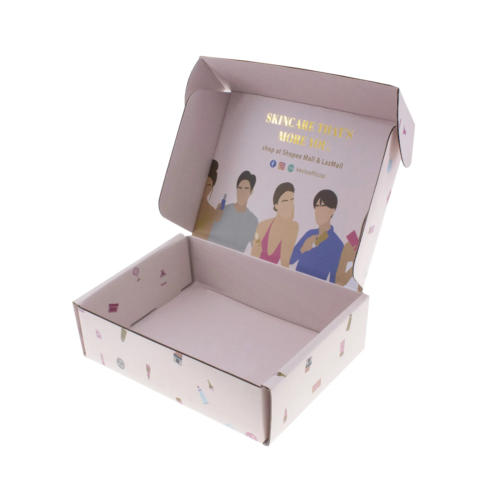 Custom Nice Logo For Clothes Clothing Dress Shoe Packaging Paper Box Luxury Gift Boxes Corrugated mailer Kraft Flat Shipping Box