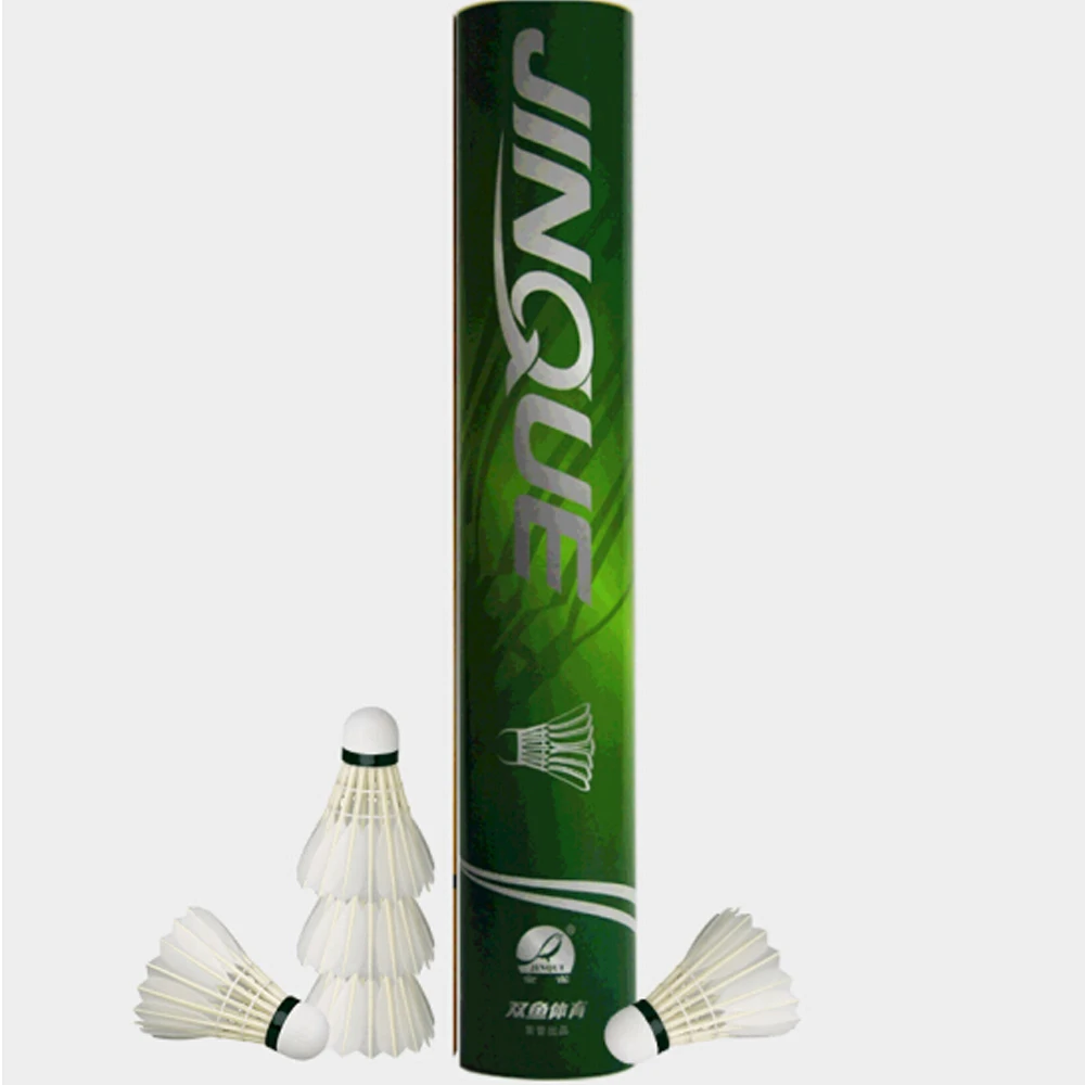 Doublefish Green Jinque Feather Shuttlecock Professional Badminton Shuttlecock