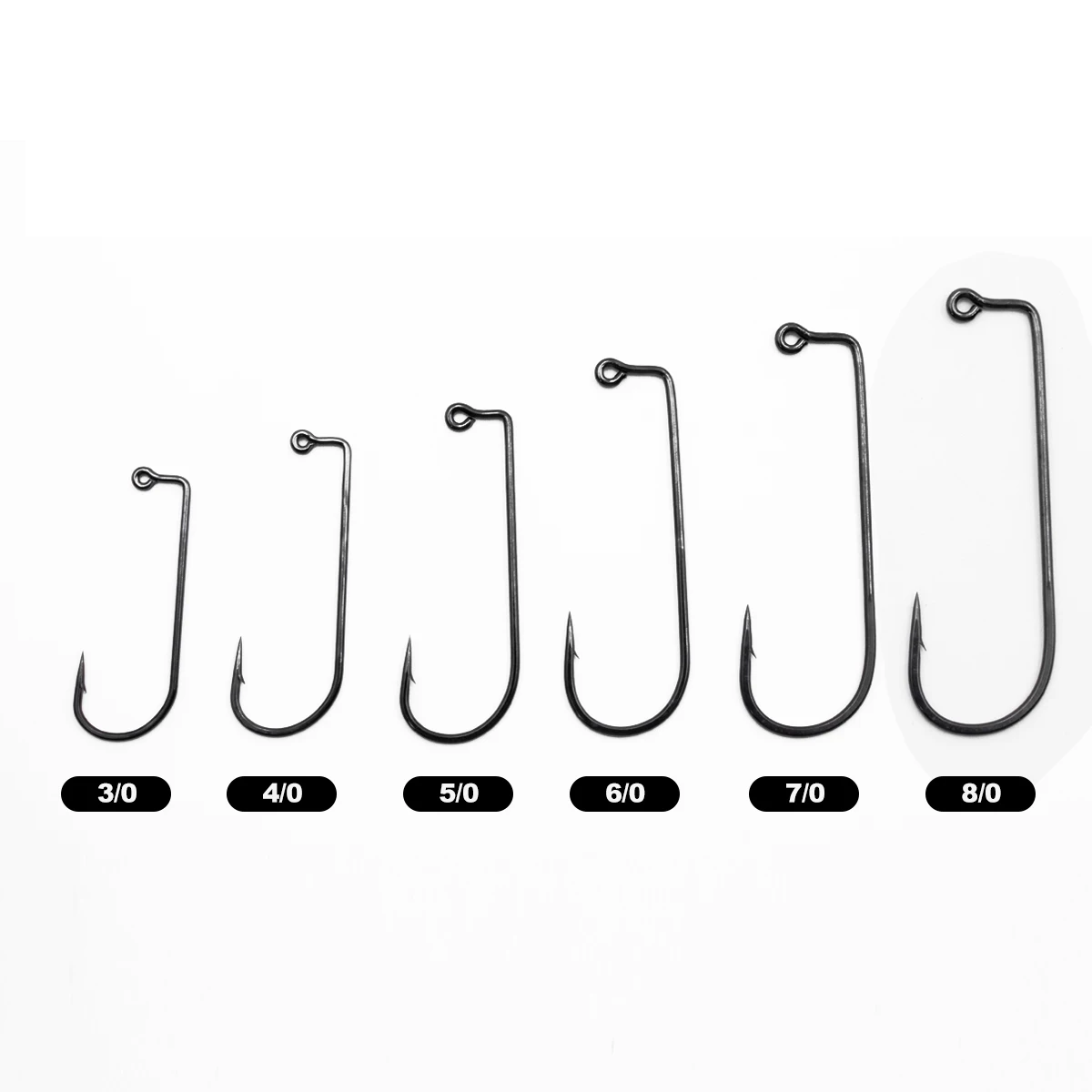 1# to 8/0 Wholesalers Carbon Steel Fishing Hooks OEM High 9147 90° FishingHooks Worm Soft Bait Jig Fish Hooks Aberdeen Jig Hook