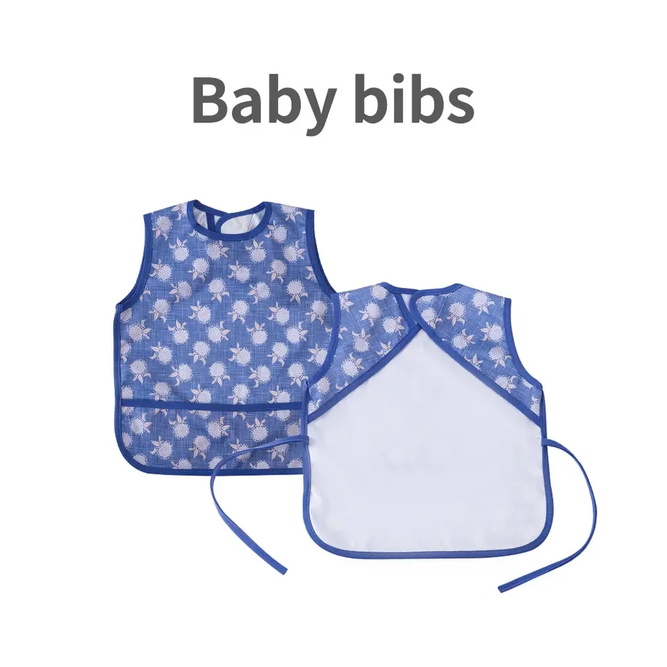 Happyflute Baby Bib Waterproof Baby Apron Machine Washable PVC, BPA, & Phthalate Free Great Travel Bib