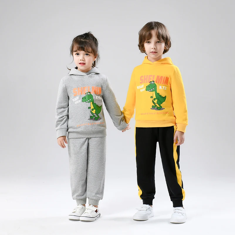 Wholesale Summer Children Clothes Set Long Sleeve Girl Boy Clothes Set