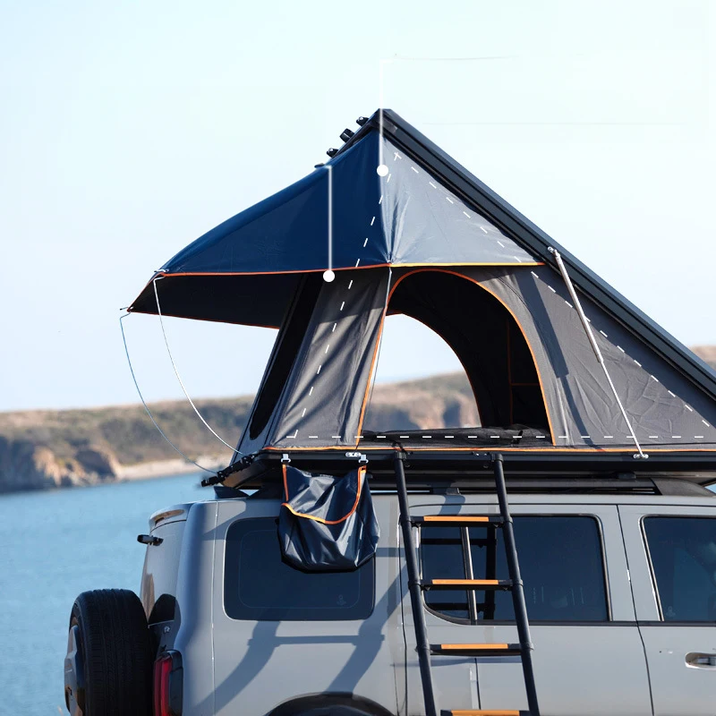 Aluminium triangle hard Shell car roof top tent Camping SUV Car Rooftop Tent hard shell Cover truck roof top tent for sale