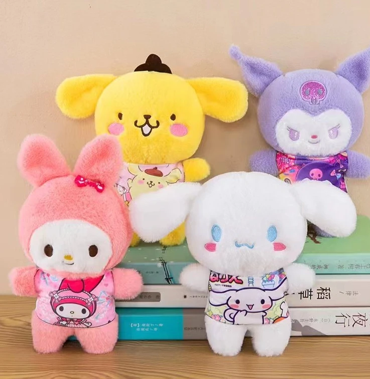 Hot selling 23cm 8inch kuromi and my melody plush toys Festivals gifts anime cartoon  plush claw machine toys