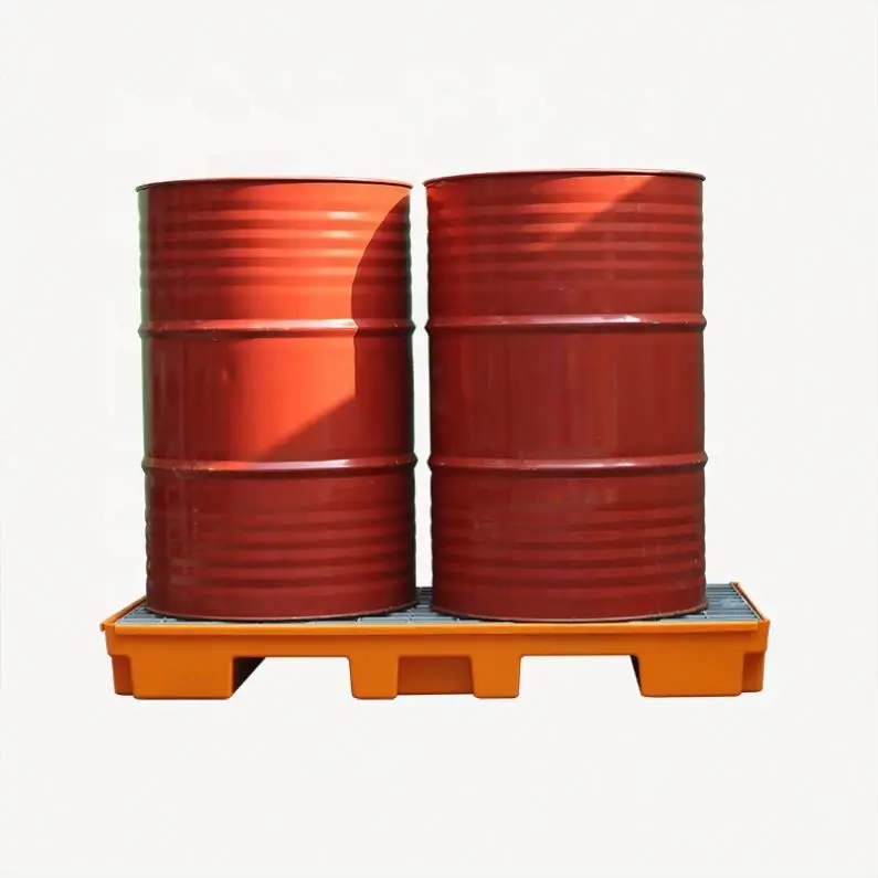 Oil Spill Pallet For Two Drums Truck Ibc Containment Bund Drum Pallets Storage 1200X1200 Carton Box Euro Plastic