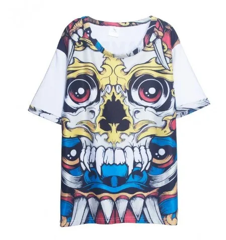 
High Quality Custom Design Skull 3D Print Men T-Shirt Fashionable Summer Short Sleeve Casual Breathable Oversize Tops For Men 