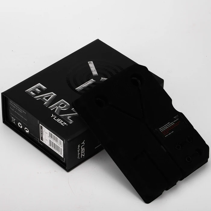 Custom Printed Earphone Headphone Packaging Luxury Rigid Cardboard Black Magnetic Closure Gift Box