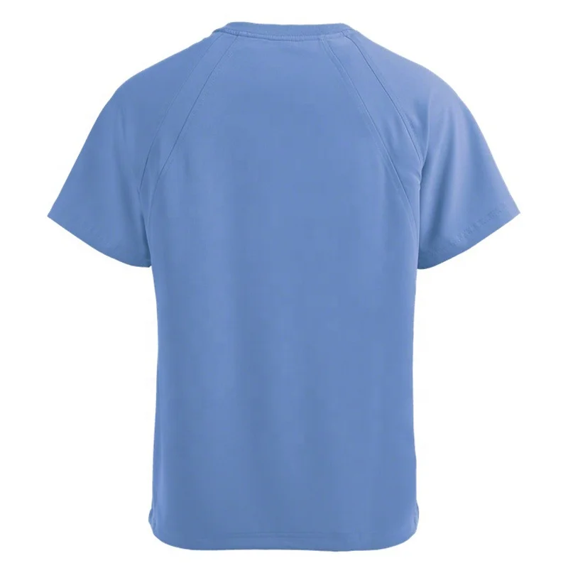 Мужской спортивный трикотажный топ с V-образным вырезом, рукавом реглан и разрезом сбоку