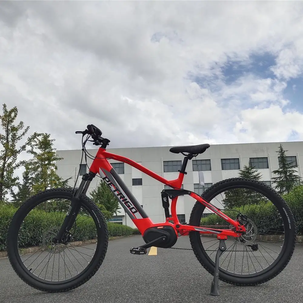 
PETRIGO MTB Electric Bike Mid Drive Motor Electric Bicycle Fat E Mountain Bike Full Suspension Wheel 250w36v Electric 