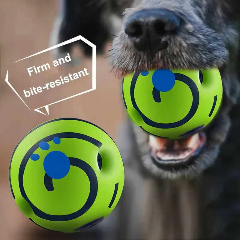 Factory Customization Wholesale PVC Durable Wobble Sound Dog Rolling Ball 8.8cm 11cm 14cm Pet Interactive dog Toy