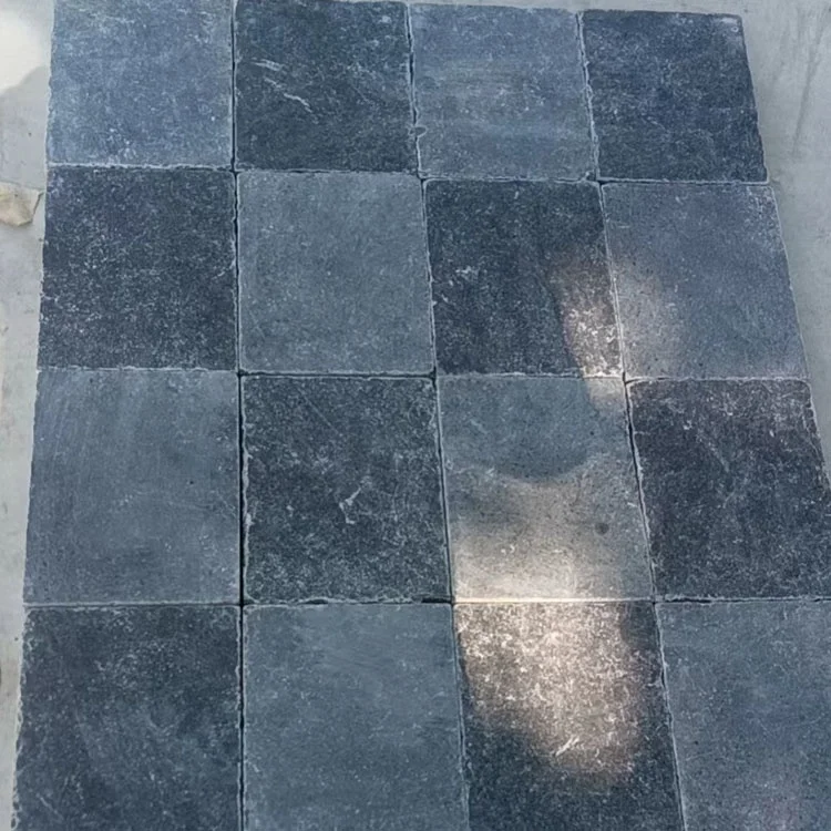 Popular Blue limestone Floor Tile Bluestone honed paver price French Pattern For Garden Paving